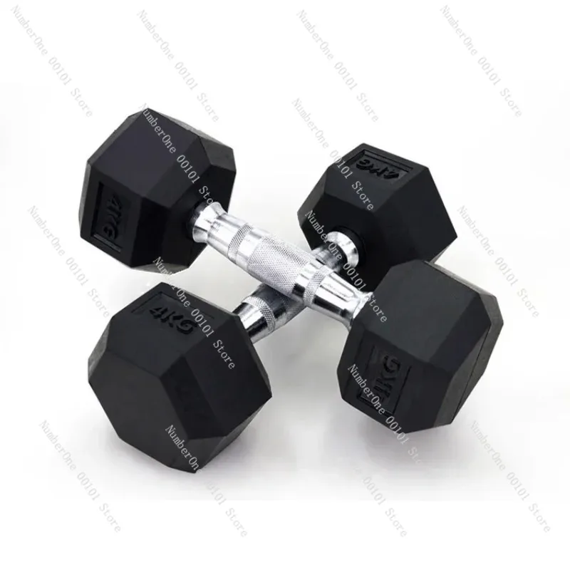 For 5kg 10kg 15kg 16kg  Multi weight Black Rubber Hex Dumbbells  kettlebell  fitness