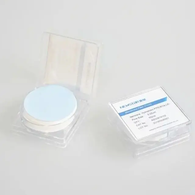 filtro-de-membrana-hidrofobico-ptfe-politetrafluoroetileno-022um-045um-filtracao-de-ar-e-gas-filtracao-de-solventes-agressivos