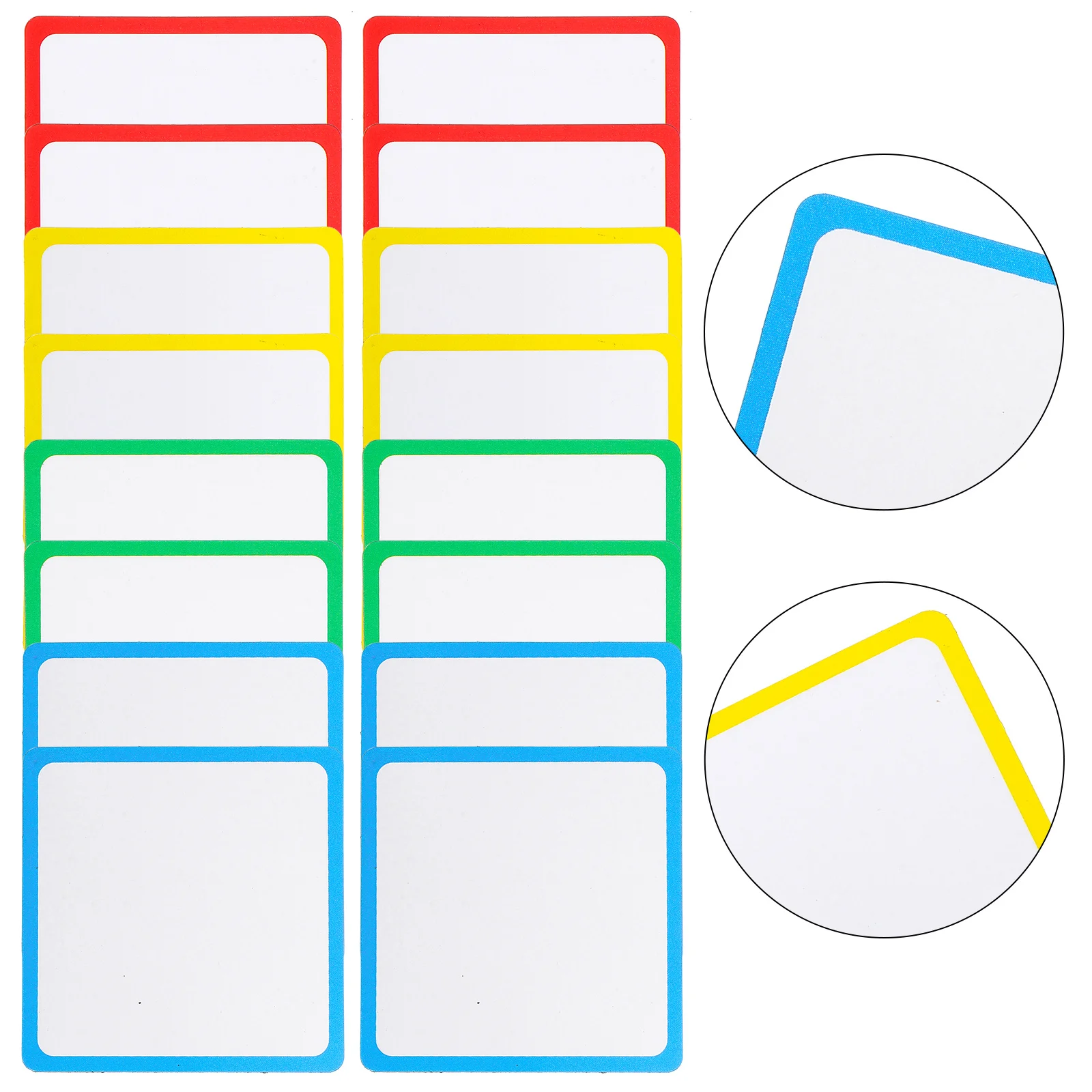 16pcs Blank Cards Dry Erase Reusable Labels For Office Classroom Refrigerator File Cabinet Shelf Organization Magnetic Dry Erase