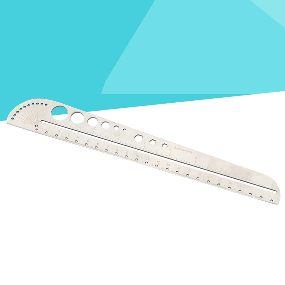 

26.3CM Multifunctional Ruler Stainless Steel Protractor Compasses Hexagon Drawing Tool Scale for Graphic Mapping Heavy Duty