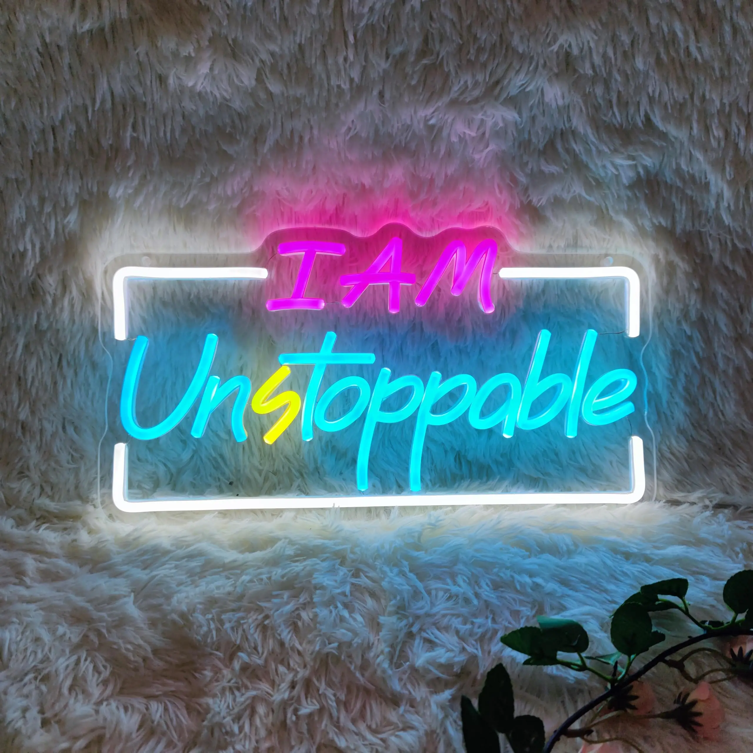 I am Unstoppable Neon Sign Teenage boys' room decoration LED Neon light for gaming room club wall decoration light birthday Gift