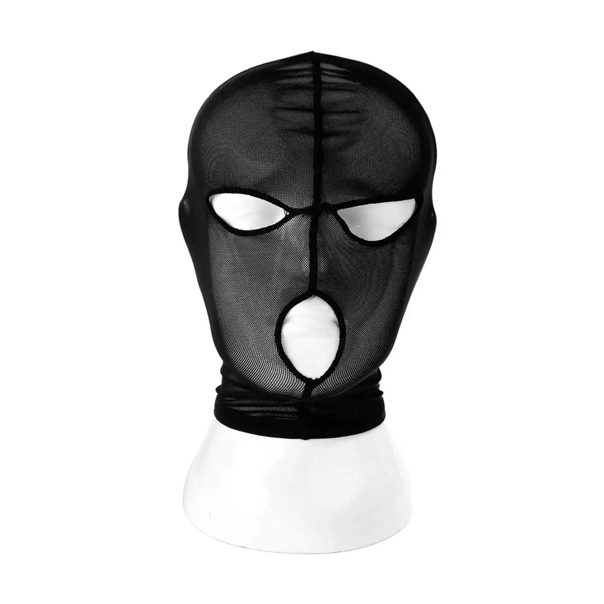2025 Fashion Black Lace Mask Unisex Sexy Head Mask Elastic Face Cover For Cosplay Party Ball Performance Mask Headgear image 4