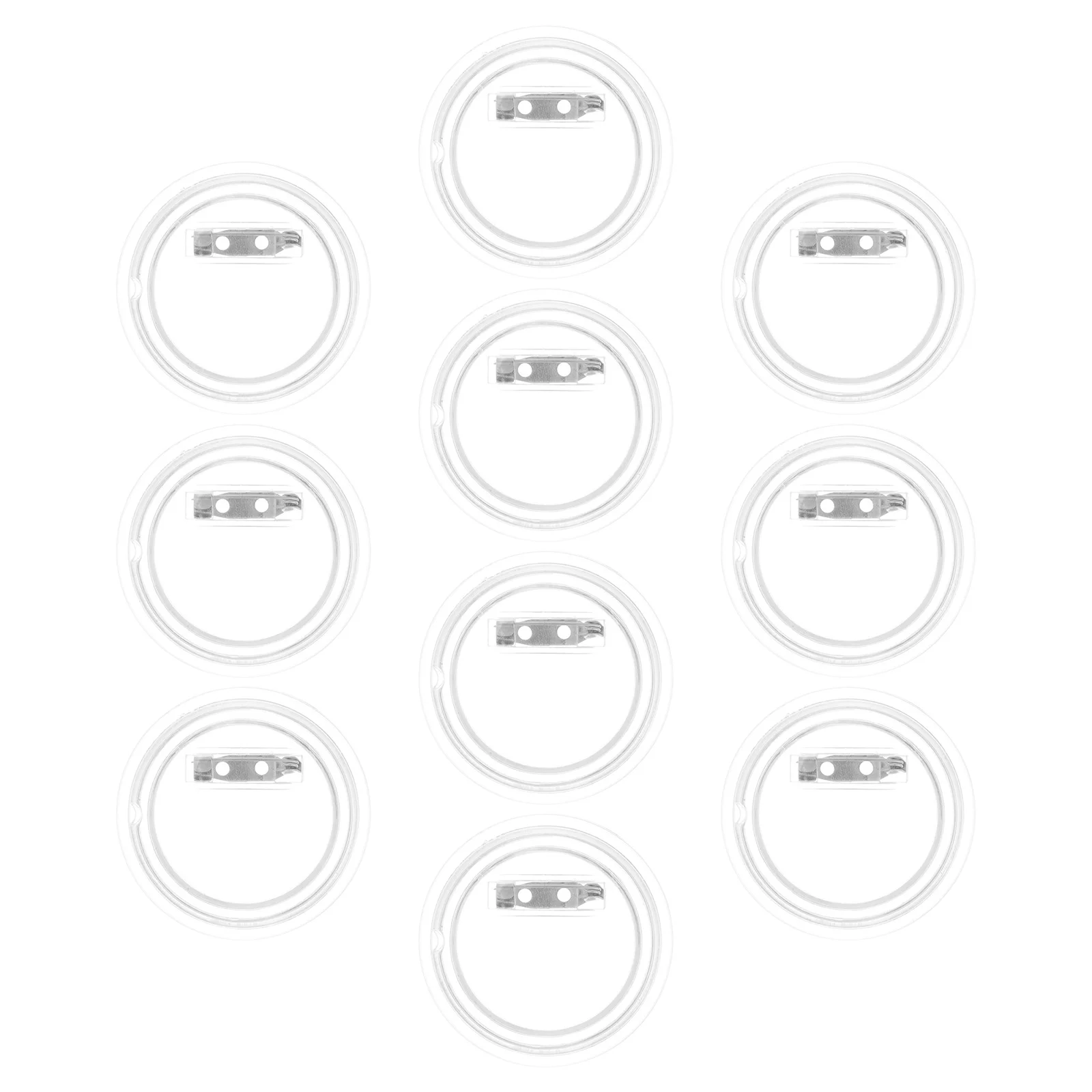 10pcs Clear Button Pin Diy Badge Buttons Pin Making Materials Empty Acrylic Photo Badge Parts