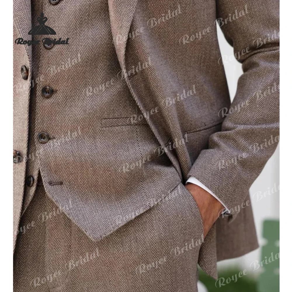 Dreiteilige Hochzeits-Herrenanzüge mit einem Knopf, moderner, schmal geschnittener Blazer, Jacke, Weste, Hose, Abschlussball, Party, Anzüge, Kostüm für Herren