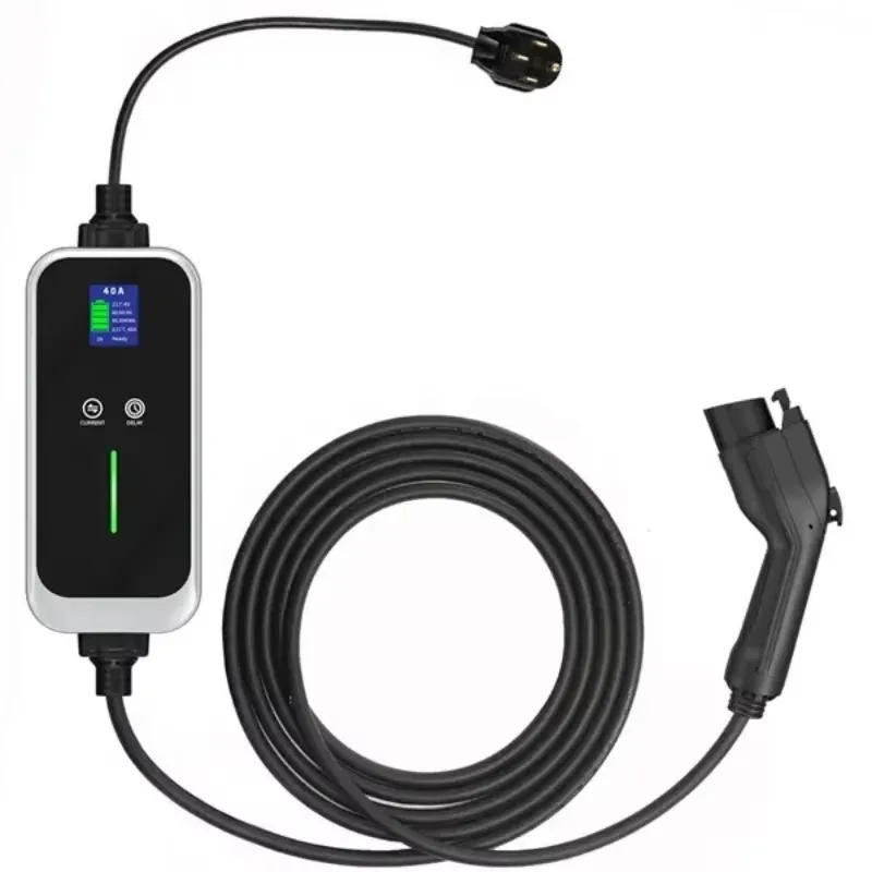 Portable EV Charging Station Type1 Type2 Chademo NACS GBT Charging Pile 32a 7kW EV Wall Charger for Electric Cars