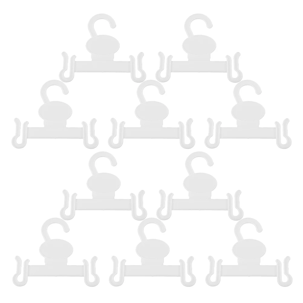 

10pcs Slipper Hooks Wall Hanging Hangers Plastic Stacker Holders Coat Clothes Connector Hooks for Shop Shoes Drying Rack Sandal