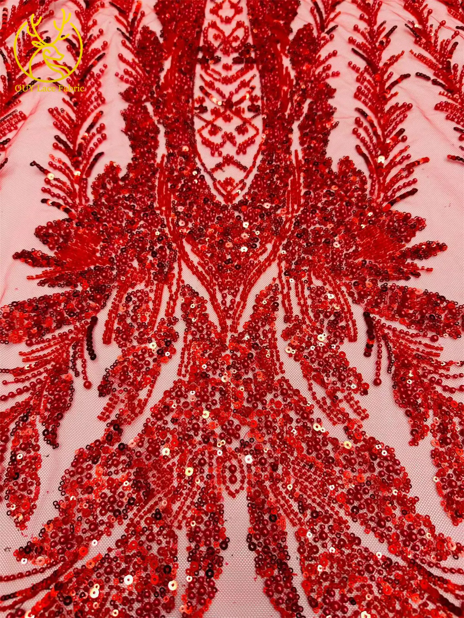 Modischer französischer Mesh-Spitzenstoff mit Perlen, 2026 Neues Design, afrikanischer Pailletten-Spitzenstoff, nigerianischer Tüll-Spitzenstoff für Hochzeitskleider – Detail 16