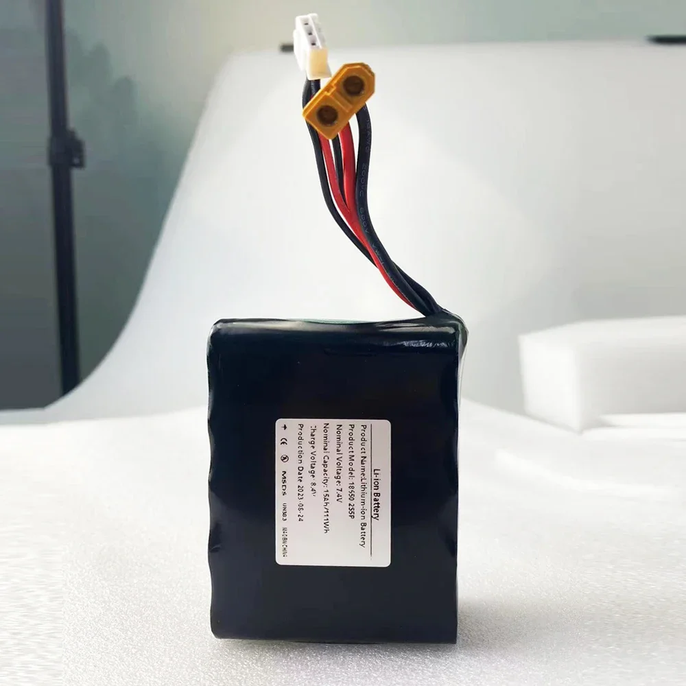 Baterai Li-ion isi ulang UAV 7.4V 15ah 2S5P 8.4V kapasitas tinggi untuk berbagai RC pesawat Quadrotor XH2.54-3P XT60
