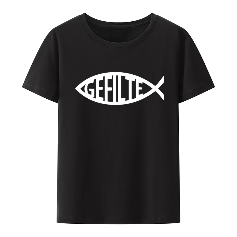 Gefilte Fish! Funny Jewish Shirt Womens Clothing T-shirts Trending Vintage Tshirt Lovely Short-sleev Anime T-shirt Woman Clothes