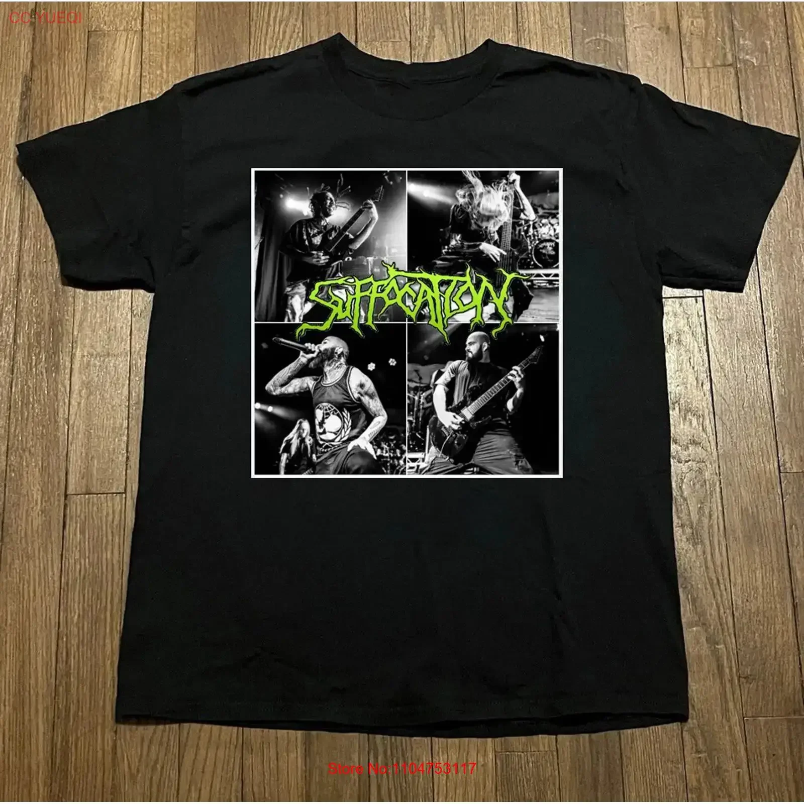 RARE Suffocation Band In Concert 2025 T Shirt Unique PP2040 vintage Washed Casual Stretched Unisex Comfortable fashion