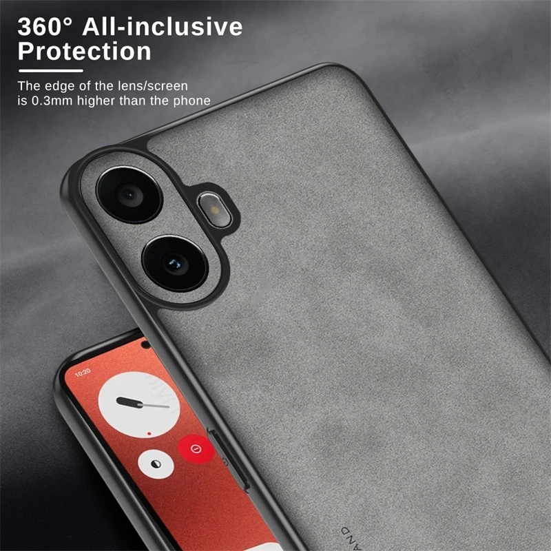 Lambskin Leather Matte Case For Nothing CMF Phone 1 5G CMFPhone1 TPU Soft Frame Protect Fundas Nathing Noting On CMFPhone 1 CMF1