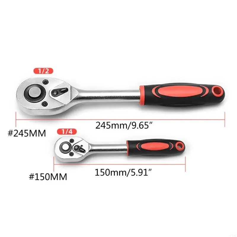 Ratchet Handle 1/4 "محرك أقراص ميني ميني راتشيت رينتشز إصلاح تلقائي أداة مرآب C7AC