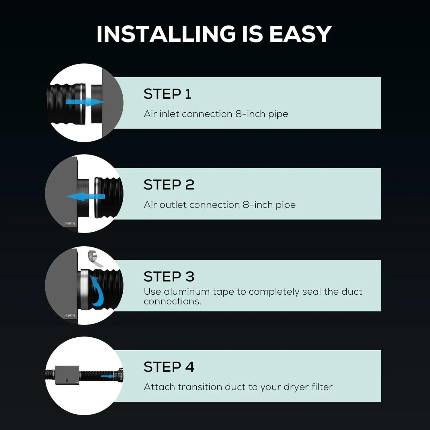 Filter Box 4 Inches With Efficient Box Fan Filter, Duct Filter Box For Fresh Air Intake And Improved Airflow, Hvac Filter Box