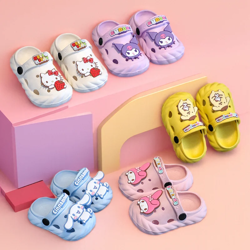 MyMelody Cinnamoroll ragazzi ragazze bambini camera da letto del bambino Open Toe leggero estate antiscivolo cartone animato divertente casa degli