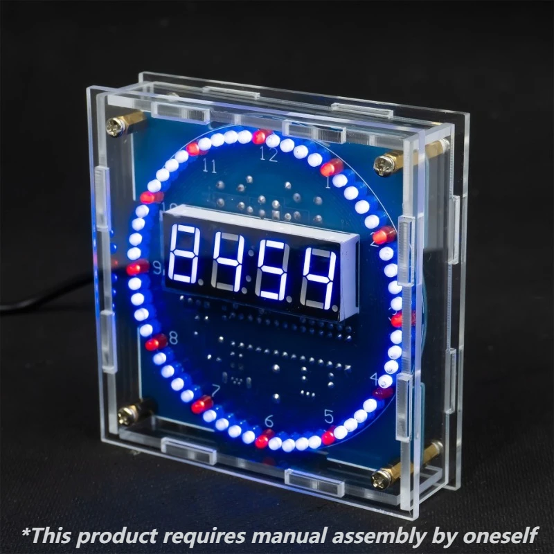Electronic Clock DIY Light Controlled Clock Set Multifunctional Bedroom Desk Clocks Creative Manual Install Table Clocks Kit