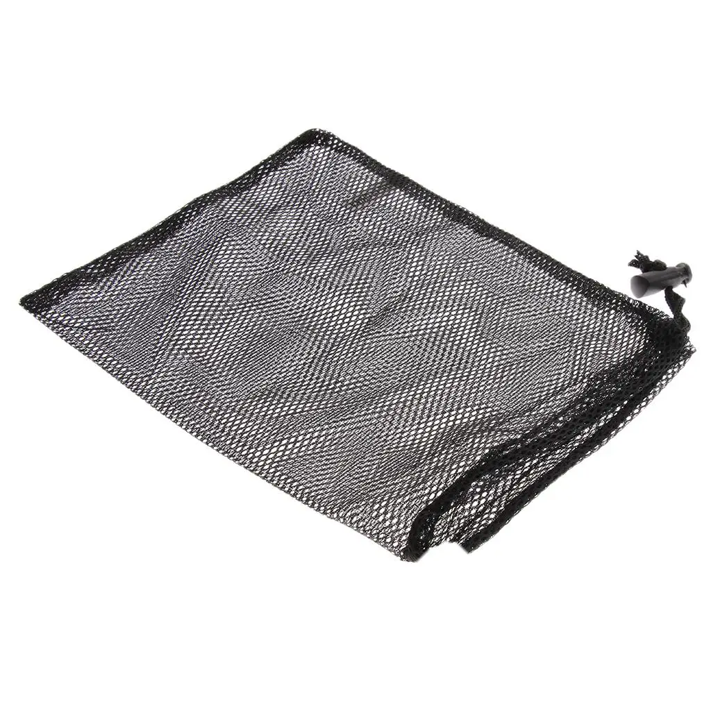 2-5pack Lightweight Mesh Stuff Sack Storage Bag Drawstring for Travel Camping