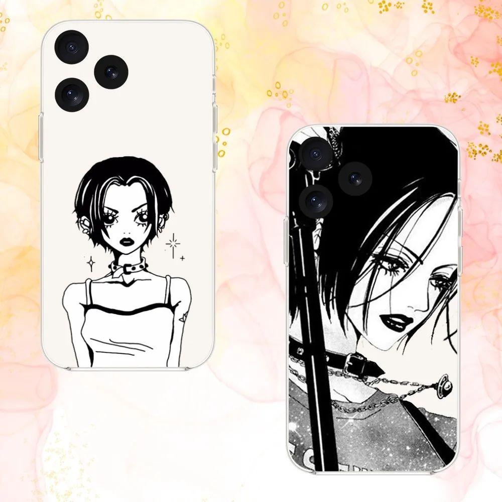 Anime Osakis Fashion Nana Phone Case For iPhone Mini 11 12 PRO 13 14 15 Pro XS Max X Plus SE XR Transparent Shell