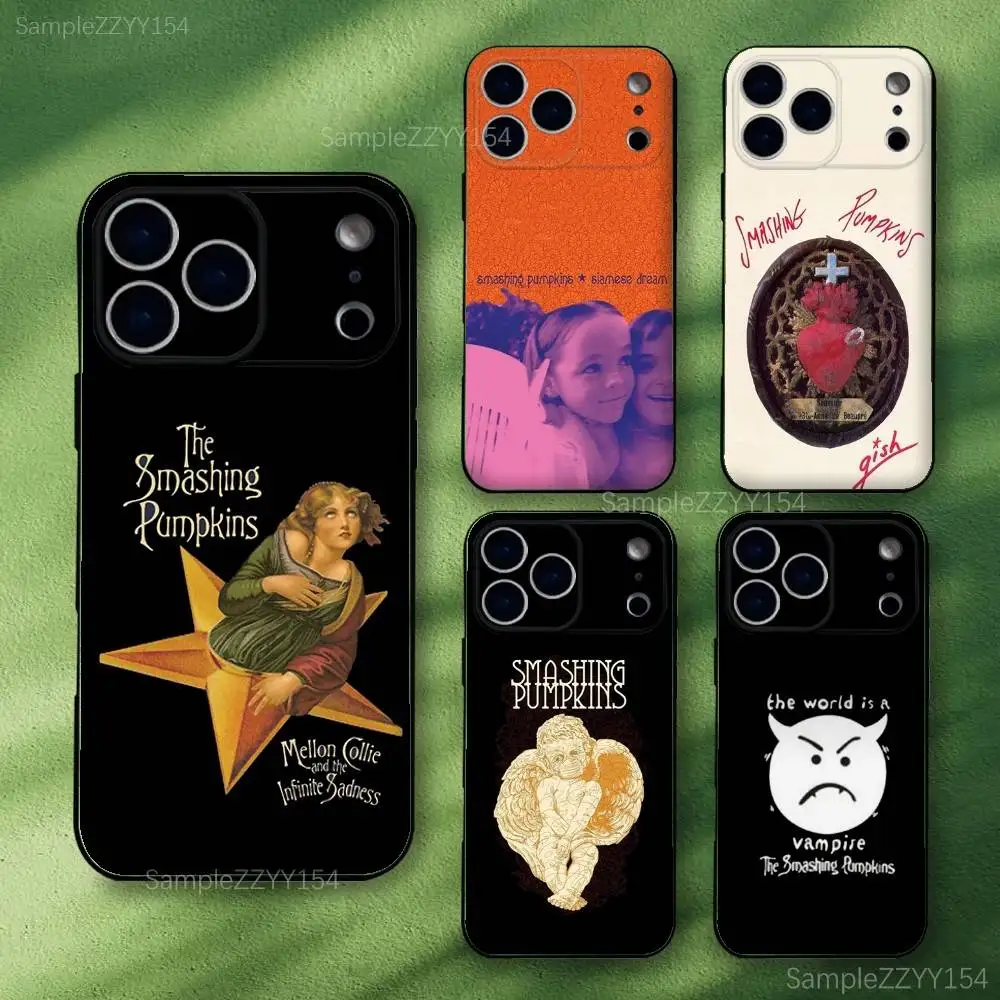 The Smashing Pumpkins Phone Case For iPhone 17,16,15,14,13,12,Pro,Max,Plus,E,SE4,Air,Mini Black Soft Funda