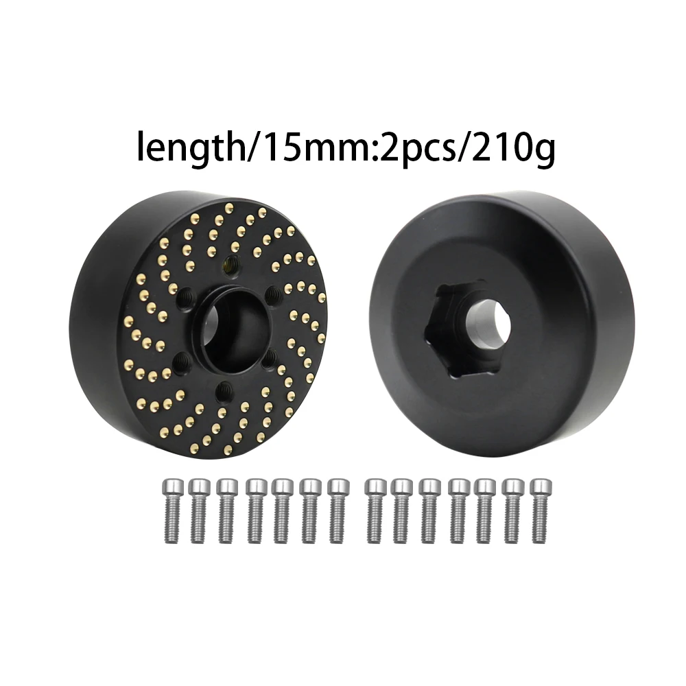 Messing-Rad-Sechskant-Nabenadapter für 1,9 2,2 Beadlock-Felge RC Crawler Car Axial SCX10 Capra TRX4 TRX6 Gewichte