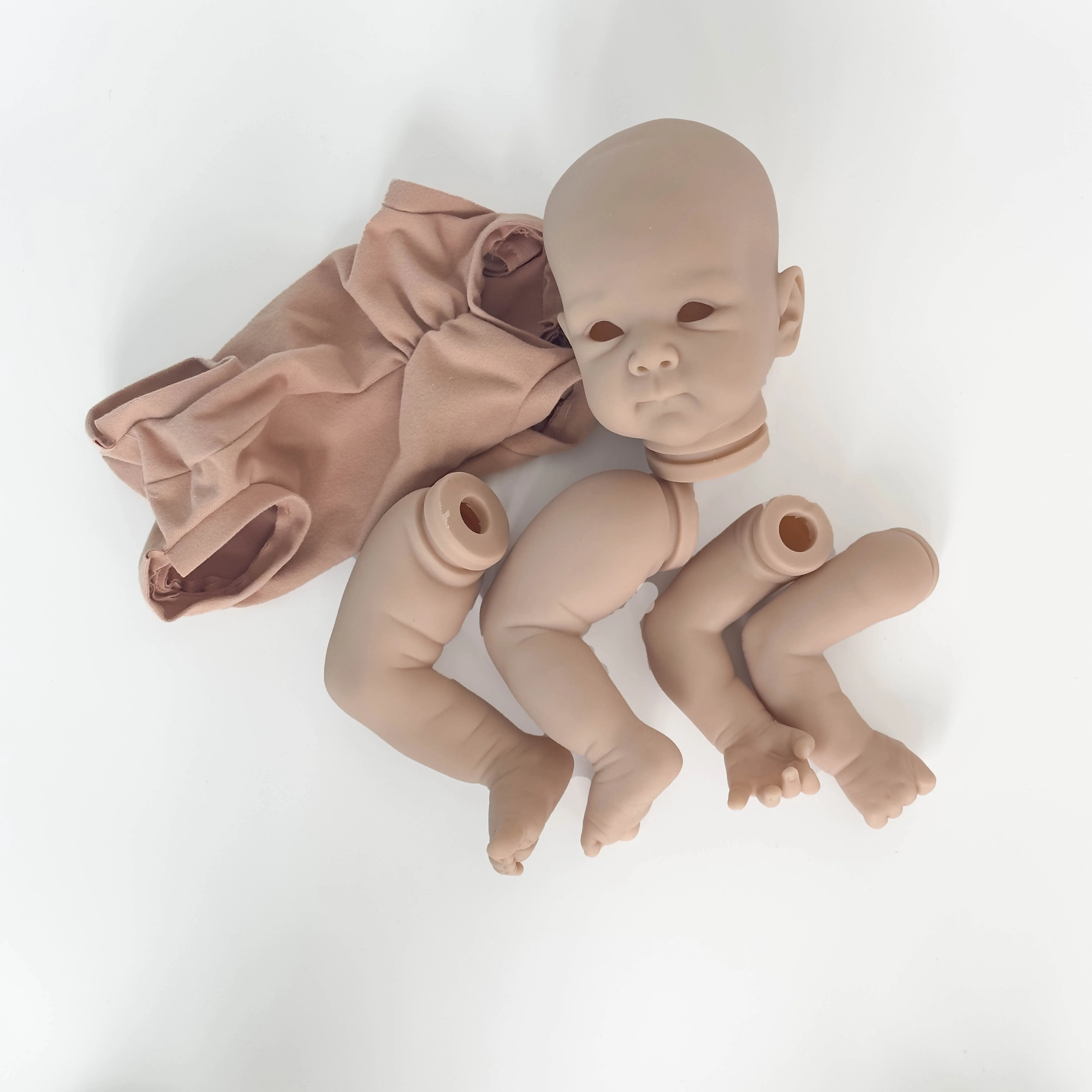 SANDIE 18 Zoll Reborn-Puppenbausatz Bettie, unvollendet, unbemalt, frische Farbe, leeres Puppenbausatz mit Stoffkörper