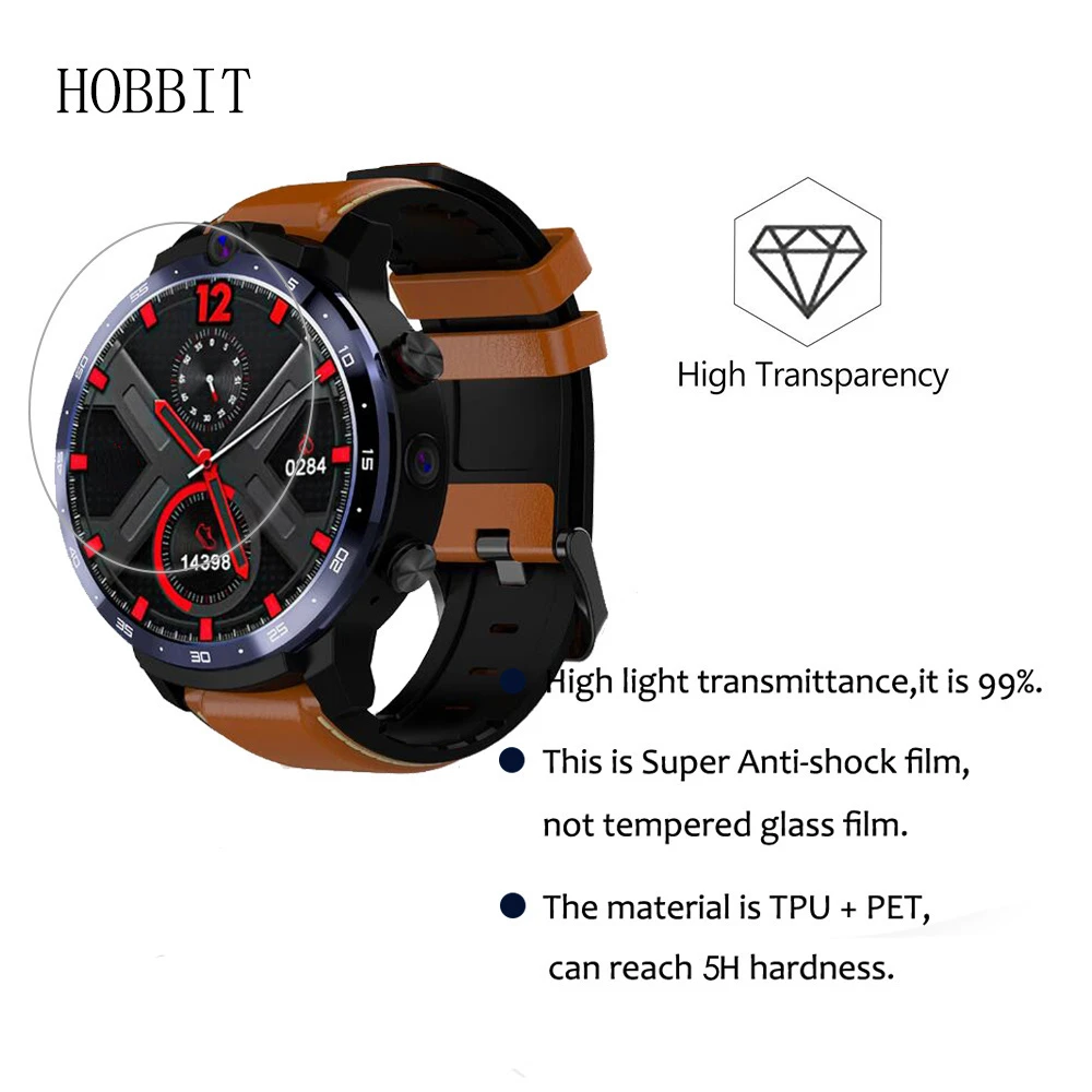 Confezione da 3 per LEMFO LEM12 1.6 pollici LEM13 LEM14 LEM15 Smart Watch pellicola salvaschermo pellicola PET p2 12 13 14 15 pellicola HD trasparente Anti-shock