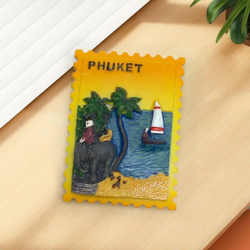 

Thailand Phuket Tourist Souvenir Creative Fridge Magnet Magnetic Style3dThree-dimensional resin painted home decoration item