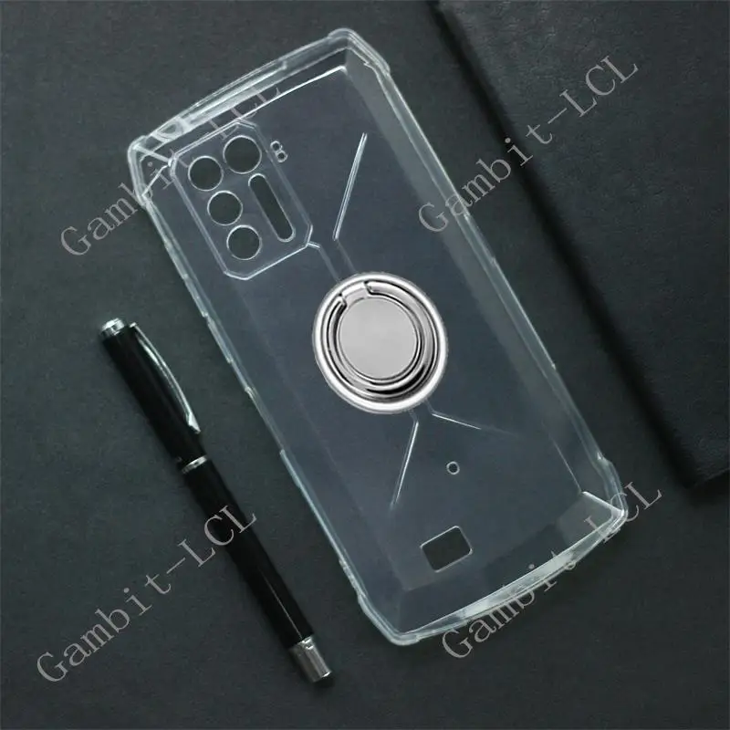 Voor Ulefone Power Pantser 13 Armor13 6.81 "2021 Back Ring Houder Beugel Telefoonhoesje Zachte Siliconen Tpu Originele Schokbestendig