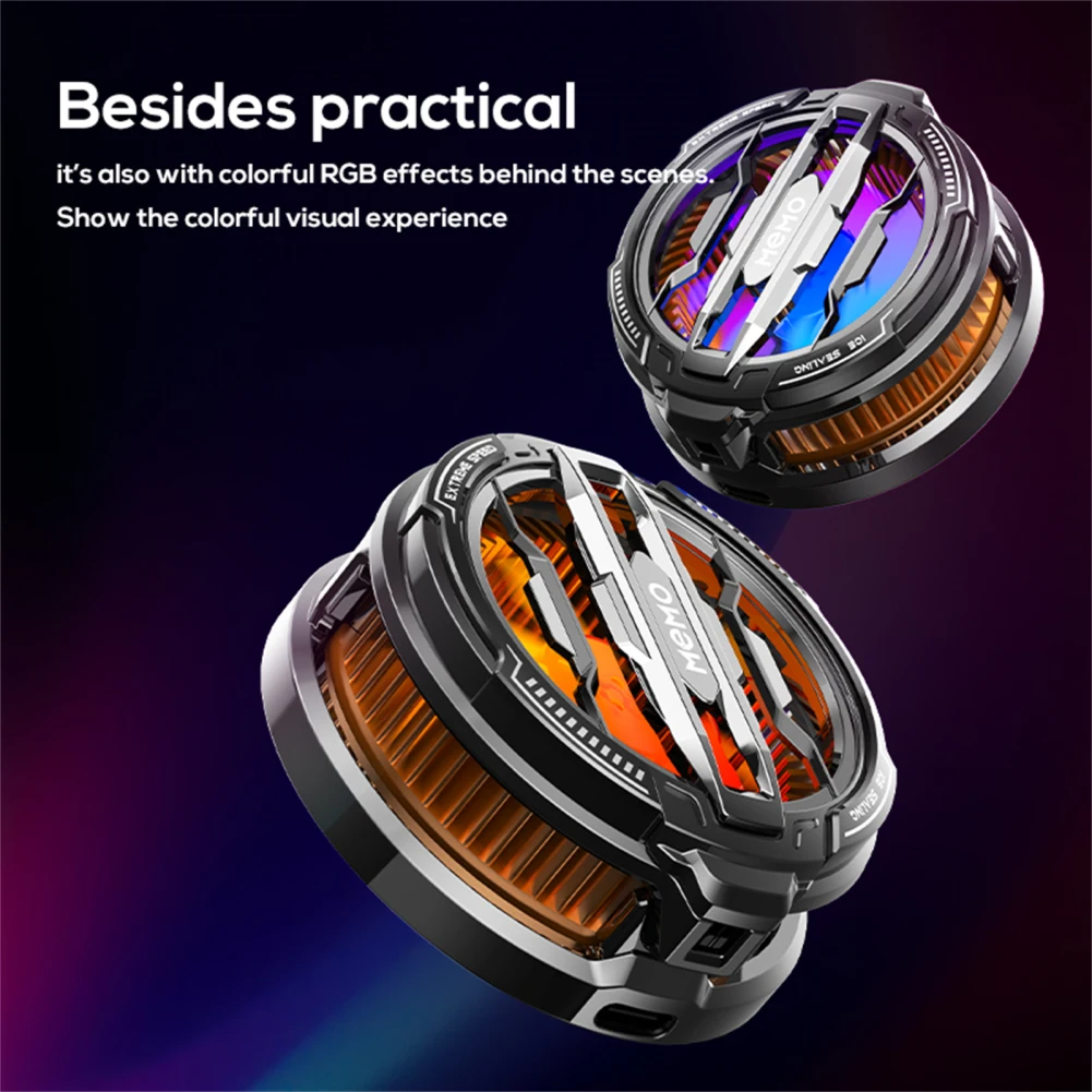 CX07 Cell Phone Cooler Mobile Phone Magnetic Radiator Cooling Fan Cell Phone Live Streaming Cooler 15W Semiconductor Radiator