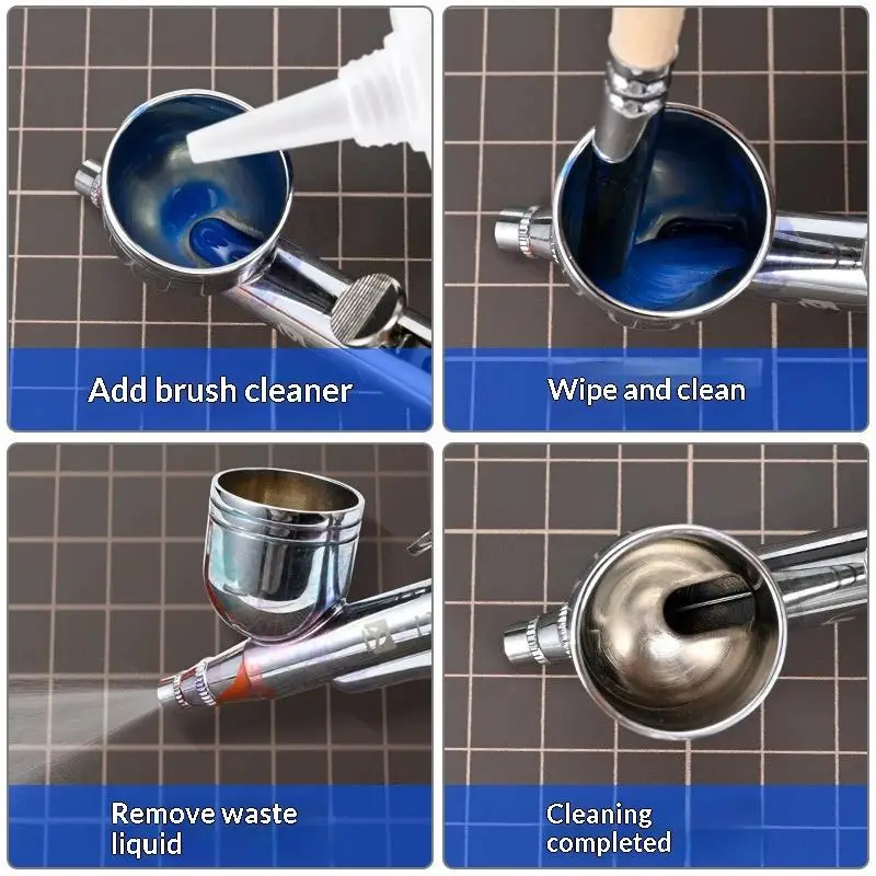 MS138 Airbrush Cleaning Brush For DIY Projects Quick Clean Brush Hobby Model Building Tool Quick Clean Corrosion Resistance