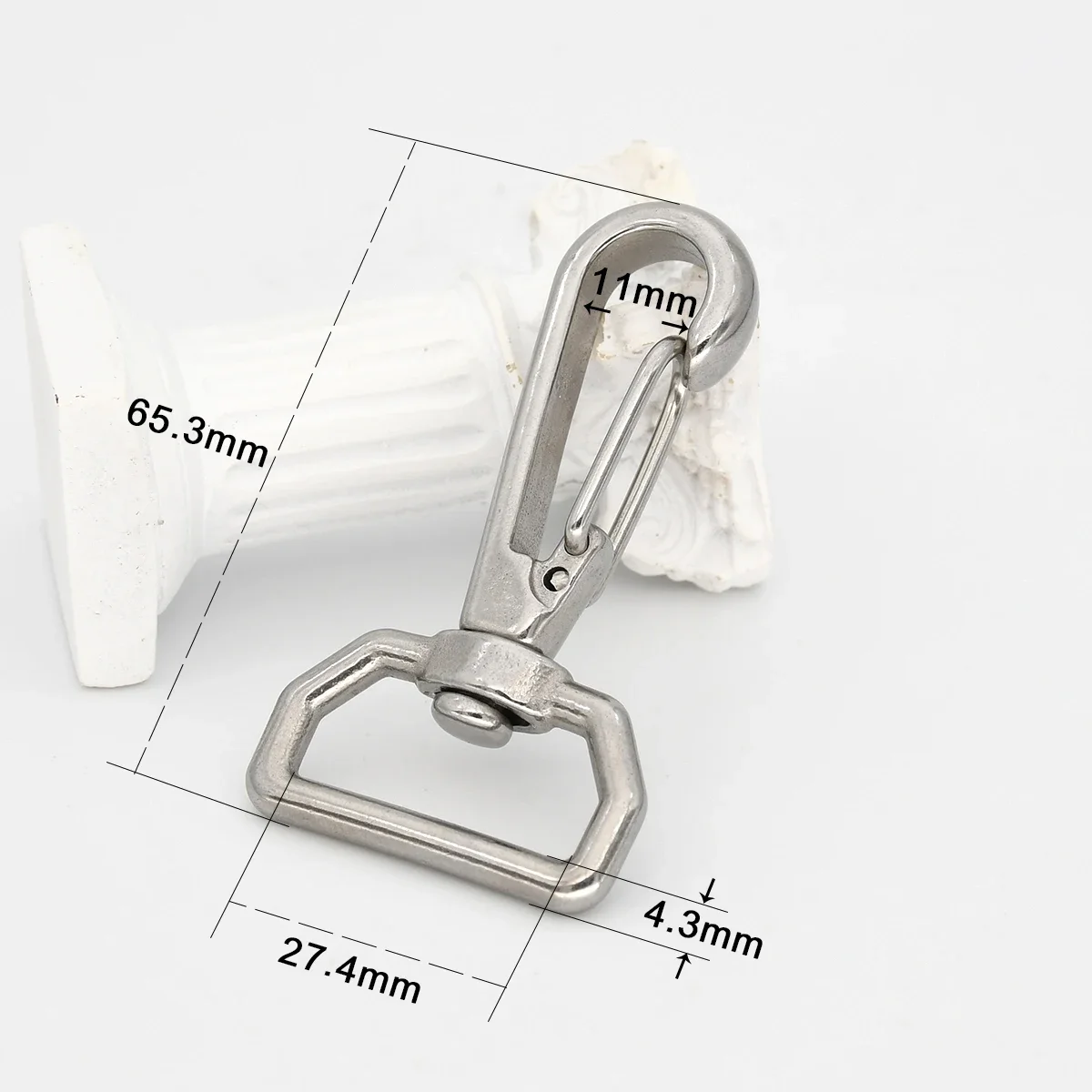 Stainless Steel Snap Hook Carabiner Rotatable Lobster Bolt Trigger Clip Clasp for Leather Craft Bag Strap Dog Leash Keychain