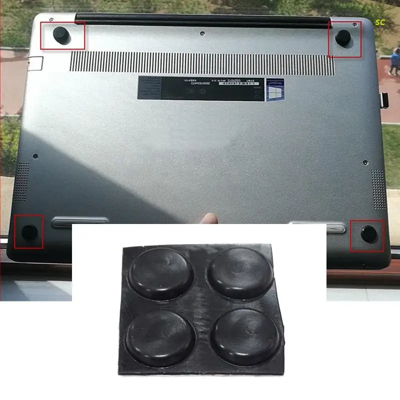 4 قطعة أسفل استبدال للقضية قواعد مطاطية للقدم لوحي/دفتر.