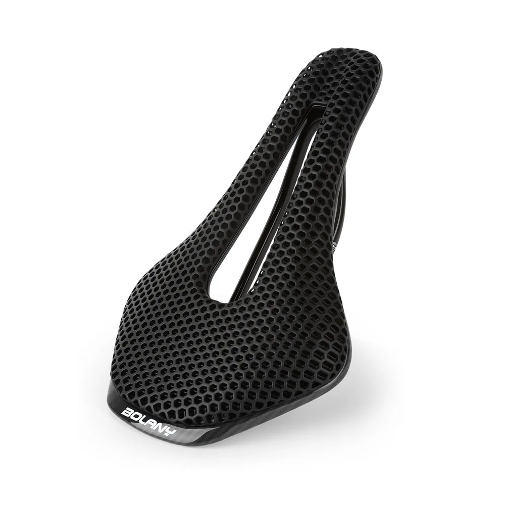 Bolany Mtb Bike Road Bicycle Saddle 3D Print Seat Cushion Hollow Carbon Seat Rebound Ultalight