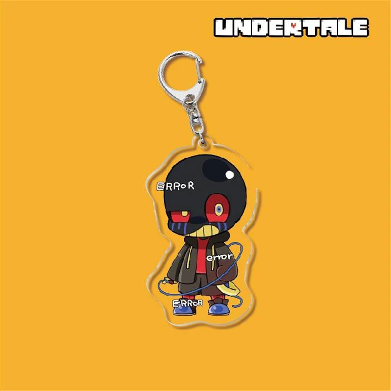 Original Anime Undertale Sans Cosplay Keychain Funny Cosplay Cartoon Keys holder Bag Pendant Fans Collectible Jewelry Men Gifts