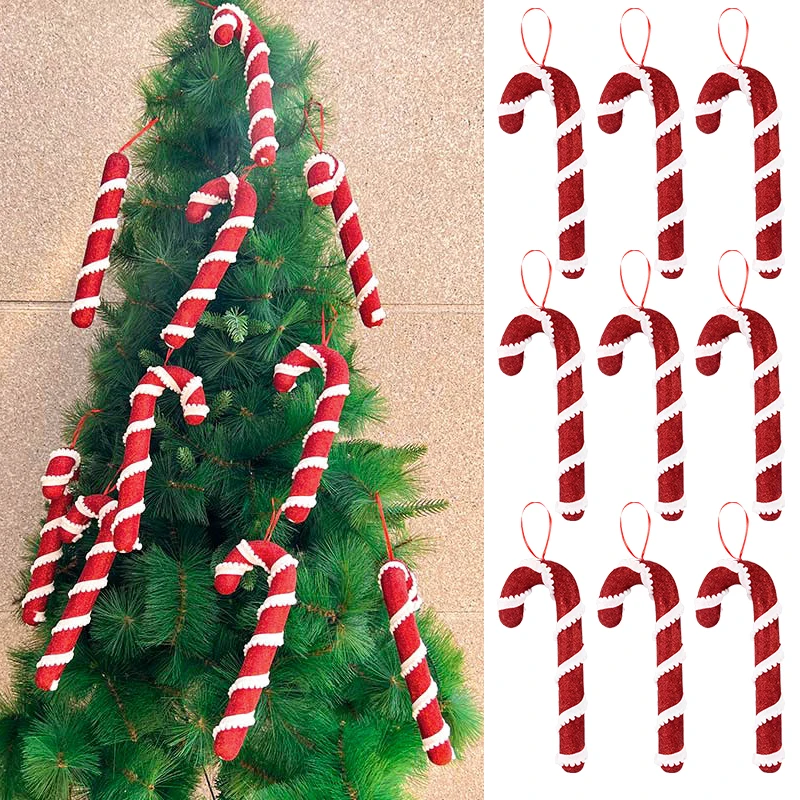 1/2pcs Weihnachten Süßigkeiten Anhänger rot Lutscher Rohr hängen Ornamente Weihnachts baum Dekoration für zu Hause Weihnachten Neujahr Geschenk Noel