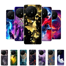 For TCL 50 XL 5G Case Silicone Soft Butterfly Wolf Protective Back Cover for TCL 50 XL Nxtpaper 5G Phone Cases TCL50XL 50XL