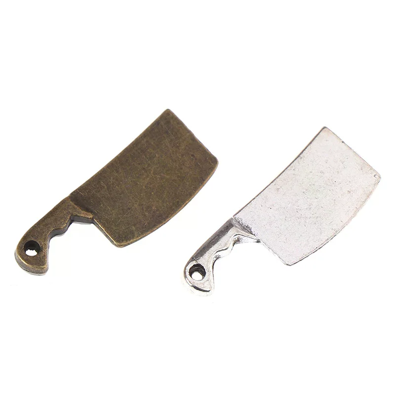 2pcs 1/12 Dollhouse Mini Knives Model Dollhouse Kitchen Cooking Utensils Accessories Children's Pretend Play Toys
