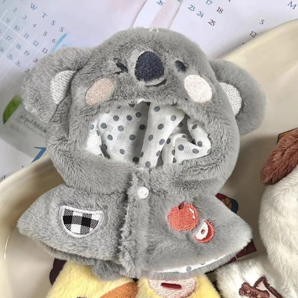 10CM Doll Clothes Cartoon Dog Koala Multicolor Cartoon Animal Cloak Gift Replacement Outfit Doll Plush Hooded Shawl