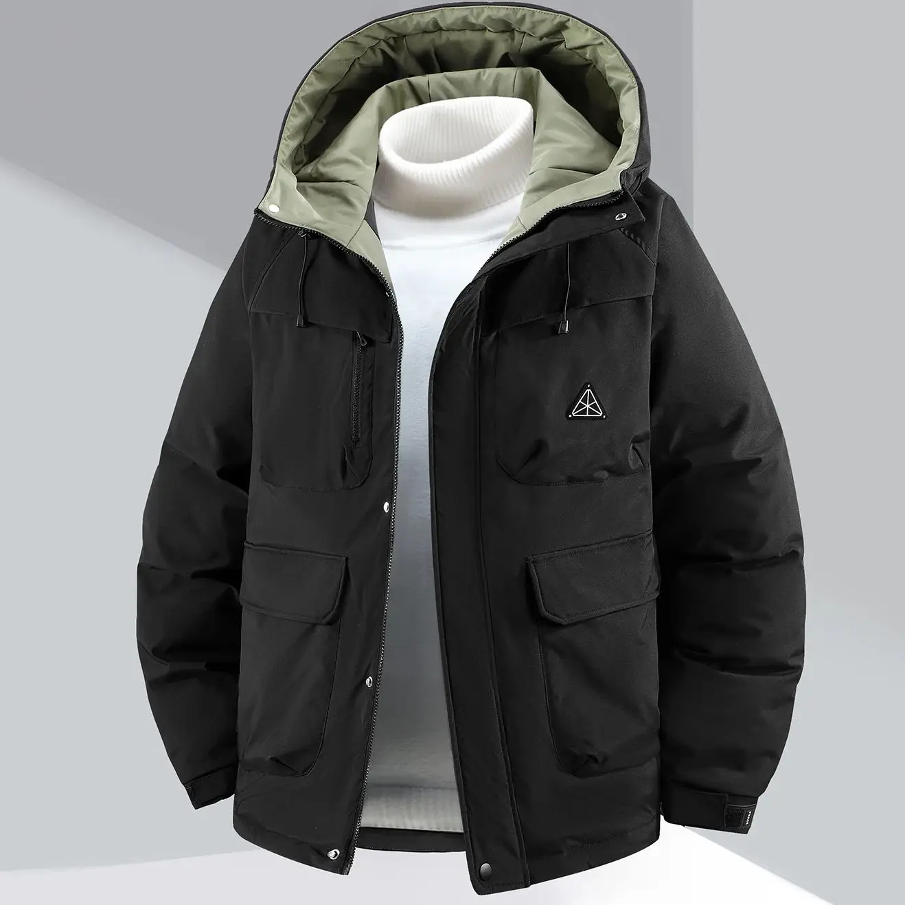 

Winter New Arrival Thickened Coat Men Loose Fit Warm Workwear Oversized Plus Size Jacket 11XL