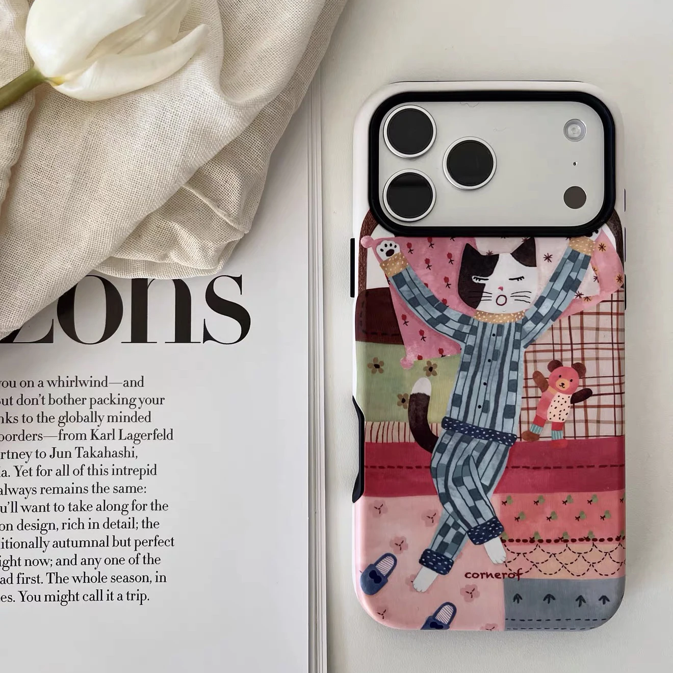 

Luxury fashion dance kitten Phone Case for iPhone 17 16 15 14 13 12 11 Pro Max Air Plus Luxury Double-layer Back Cover