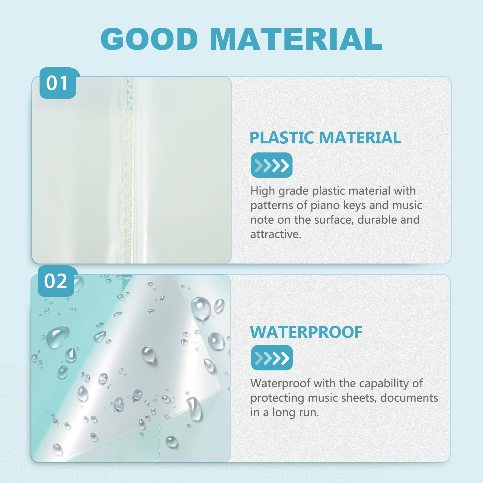 

2Pcs Heavy Duty Music Folder Multi-Function File Binder for Homework Travel Sheets A4 Size Portable Student Office Organization