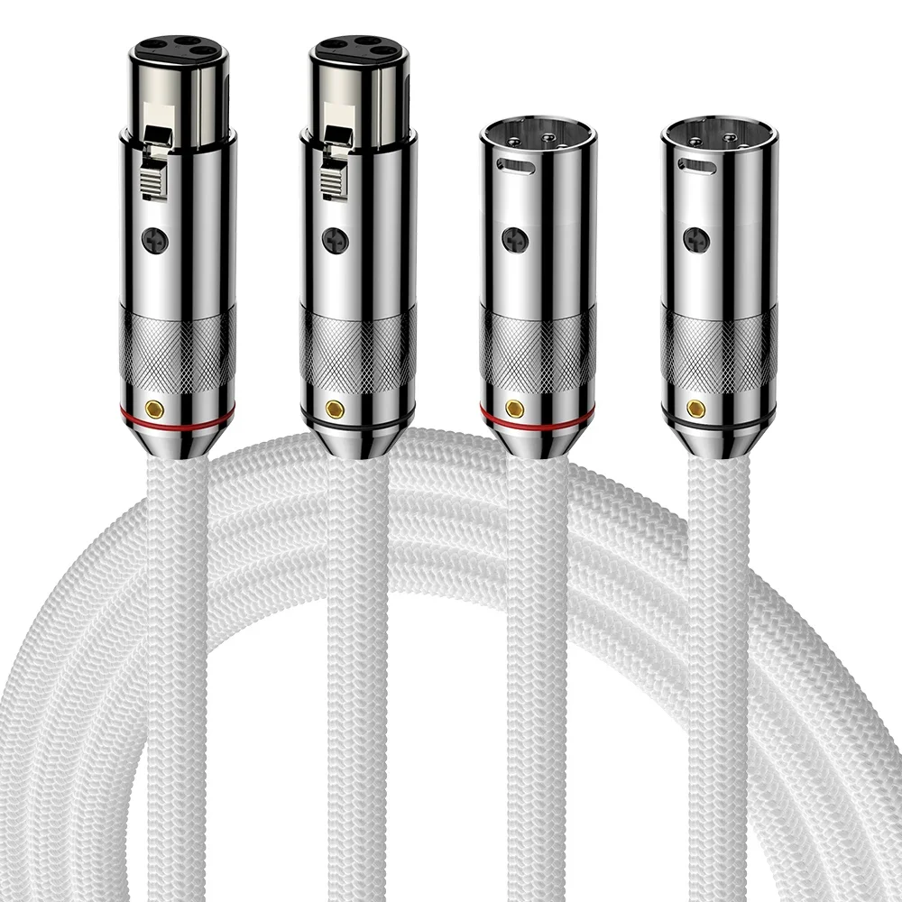 Audiocrast A75X Multp OFC Silver Plated XLR cable Balance Audio Video Male to Female AV Cable Gold Plated for STB DVD TV VCD