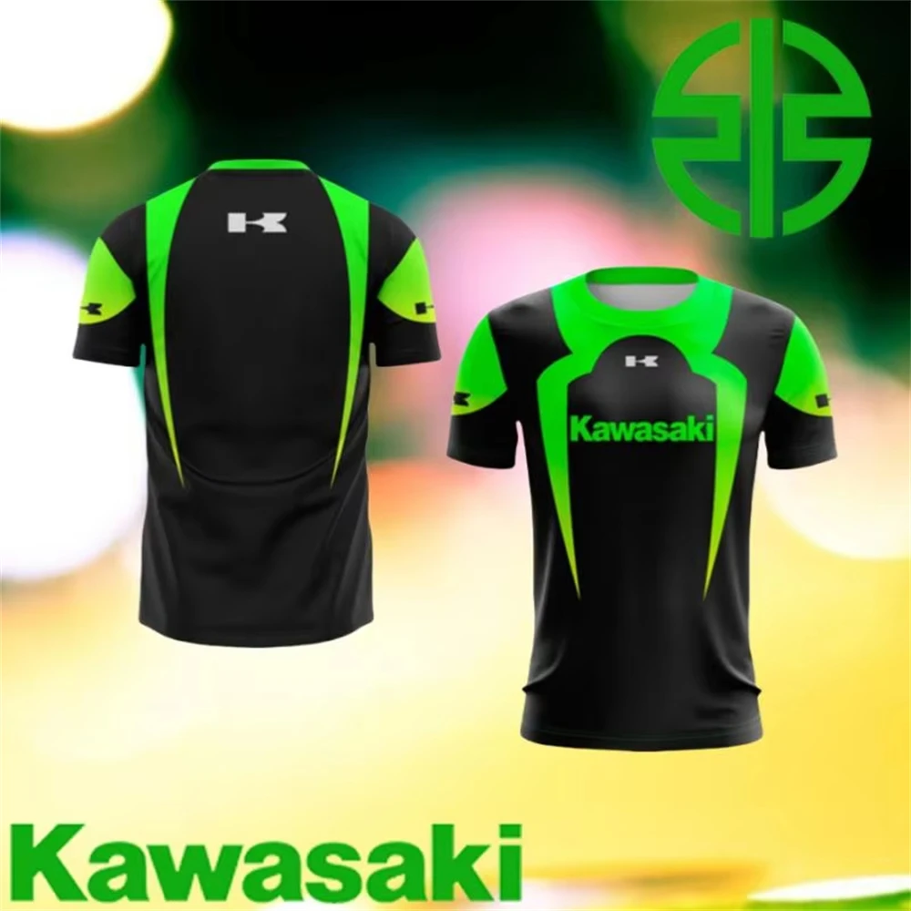 

Kawasaki High Motorcycle Jersey MotoGP Racing Team Quick-Drying T-Shirt Men's And Women's Breathable Sweat-Absorbing Sports Top