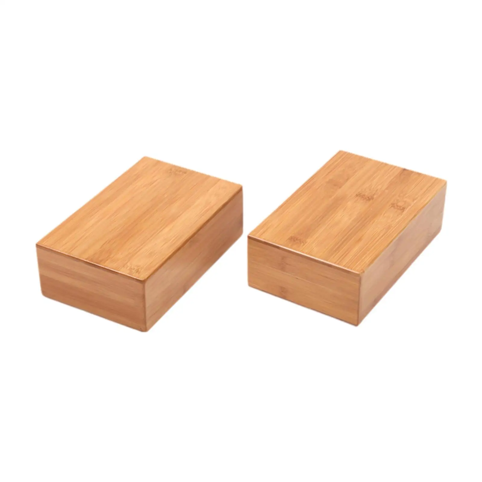 2 Pieces Bamboo Yoga Block Support Brick Professional Yoga Accessory Yoga Brick