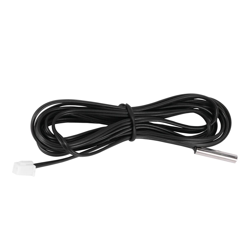 6Pcs 2 M NTC Thermistor Temperature Sensor Waterproof Probe Wire 10 K 1% 3950 Black CNIM Hot