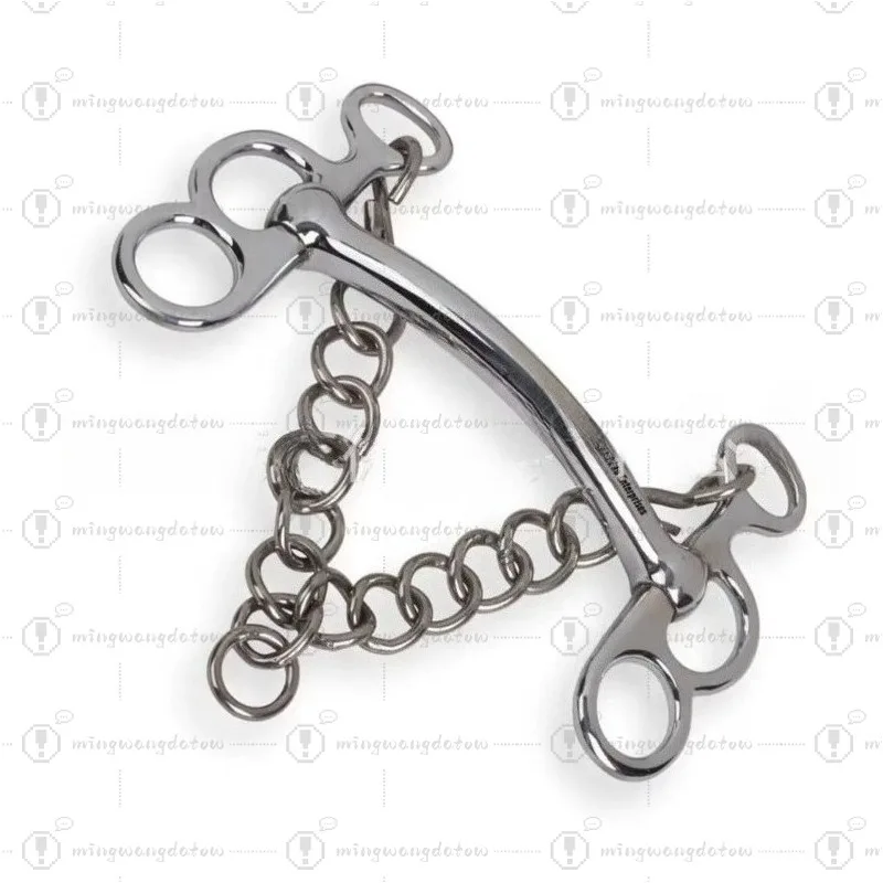 304 Stainless Steel Horse Mouth Bit Western Style Horse Snaffle Equestrian Equipment for Horse Riding Outdoor Sports