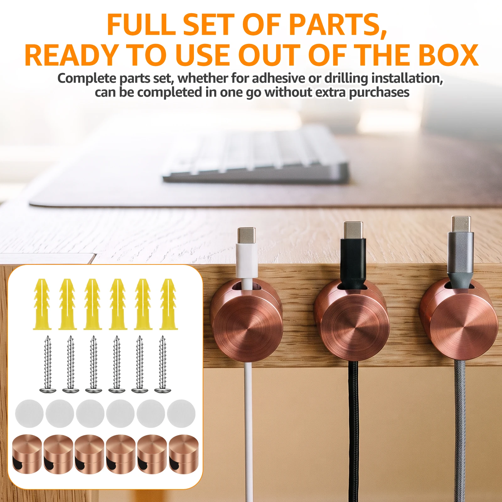 6Pcs Metal Cable Clips Aluminu - đánh giá và giá Desk Cable Clip