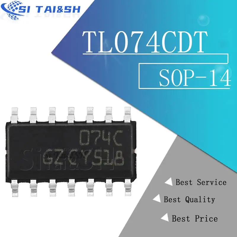 10PCS TL074CDT SOP14 TL074 SOP TL074C SMD 074C TL074CDR SOP-14 new and original IC