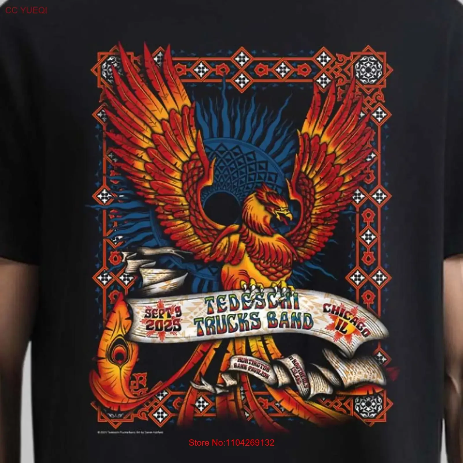 Tedeschi Trucks Band Chicago Illinois 2025 short sleeve shirt KV41722 vintage Washed Versatile Unisex streetwear homme Soft
