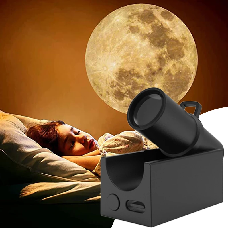 Led Usb Nachtlampje Maan Projector Sfeer Lamp Planeet Projectie Achtergrond Wanddecoratie Licht Voor Slaapkamer Verjaardagscadeau