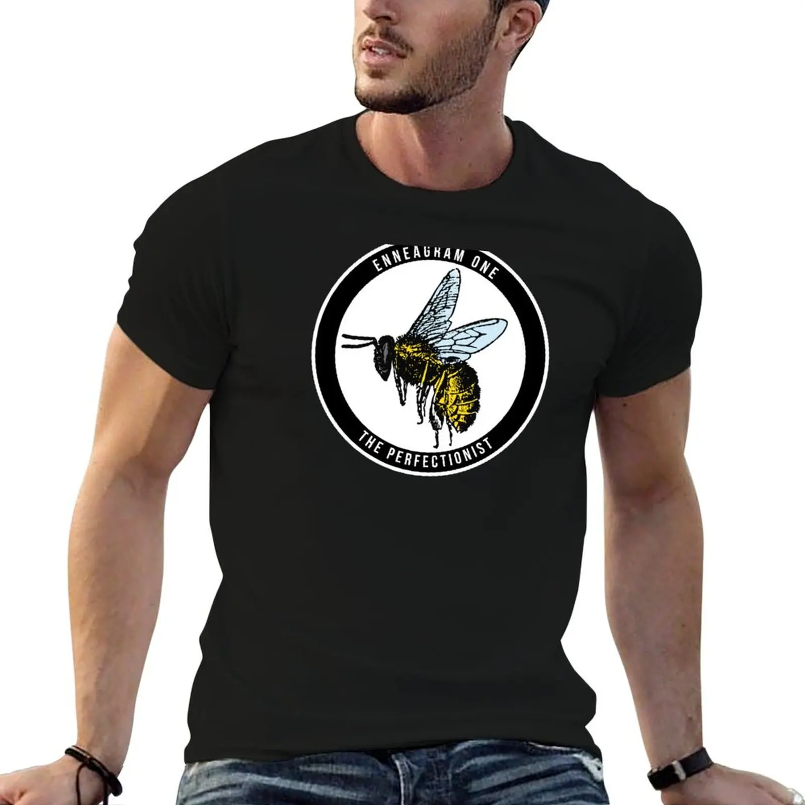 Enneagram الحيوان نوع واحد تي شيرت أنيمي تي شيرت للرجل مضحك تي شيرت رجل تي شيرت